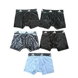 Set of 5 adidas Boy's Boxer Briefs Size L 14-16 Athletic Underwear